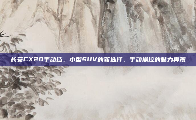 长安CX20手动挡,小型SUV的新选择,手动操控的魅力再现
