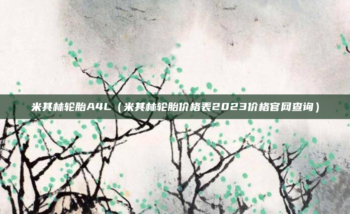 米其林轮胎A4L（米其林轮胎价格表2023价格官网查询）