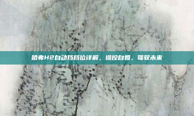 哈弗H2自动挡档位详解，操控自如，驾驭未来