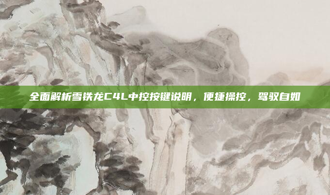全面解析雪铁龙C4L中控按键说明,便捷操控,驾驭自如