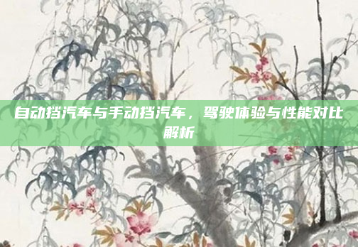 自动挡汽车与手动挡汽车，驾驶体验与性能对比解析