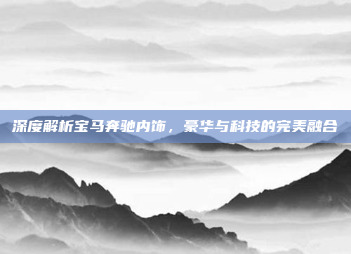 深度解析宝马奔驰内饰,豪华与科技的完美融合