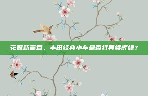 花冠新篇章,丰田经典小车是否将再续辉煌?