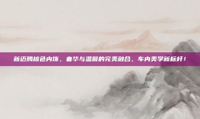 新迈腾棕色内饰，奢华与温馨的完美融合，车内美学新标杆！