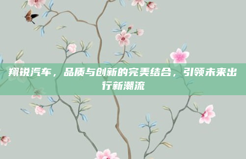 翔锐汽车,品质与创新的完美结合,引领未来出行新潮流