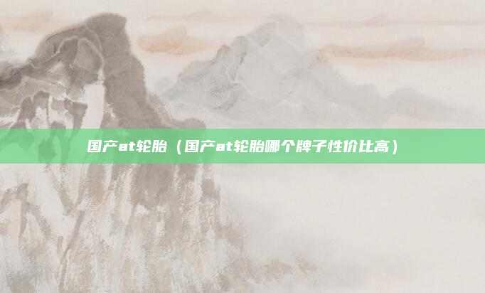 国产at轮胎(国产at轮胎哪个牌子性价比高)