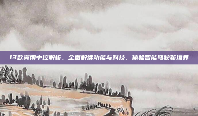 13款翼博中控解析,全面解读功能与科技,体验智能驾驶新境界