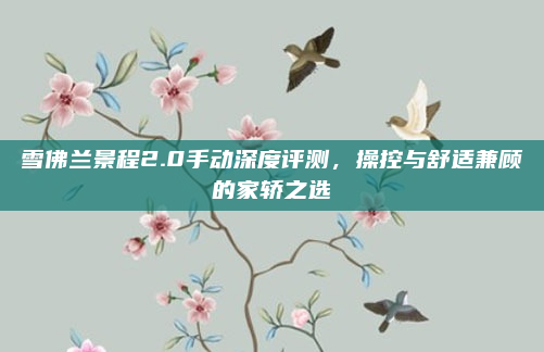 雪佛兰景程2.0手动深度评测,操控与舒适兼顾的家轿之选