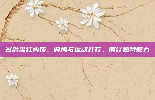 名爵黑红内饰,时尚与运动并存,演绎独特魅力