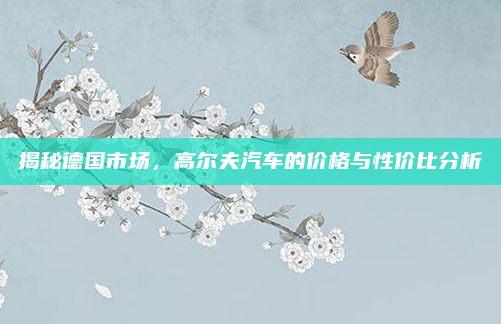 揭秘德国市场,高尔夫汽车的价格与性价比分析