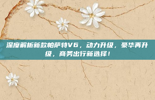 深度解析新款帕萨特V6,动力升级,豪华再升级,商务出行新选择!
