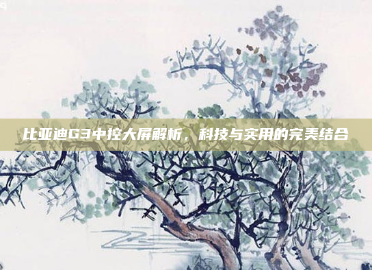 比亚迪G3中控大屏解析,科技与实用的完美结合