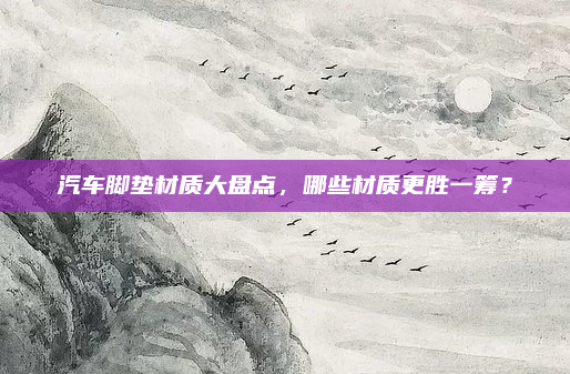 汽车脚垫材质大盘点，哪些材质更胜一筹？