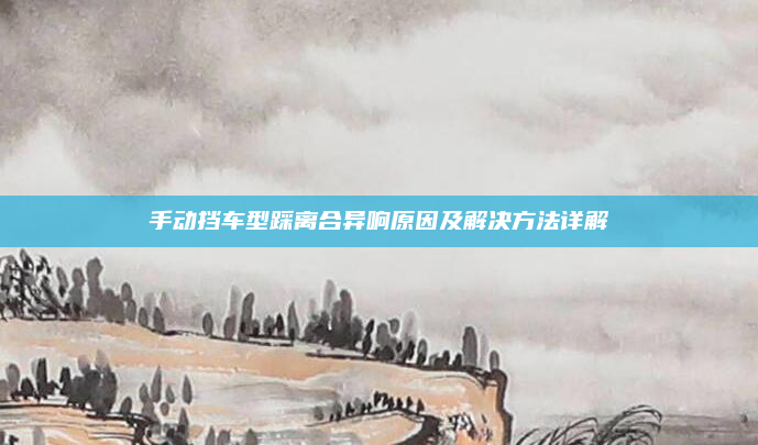 手动挡车型踩离合异响原因及解决方法详解