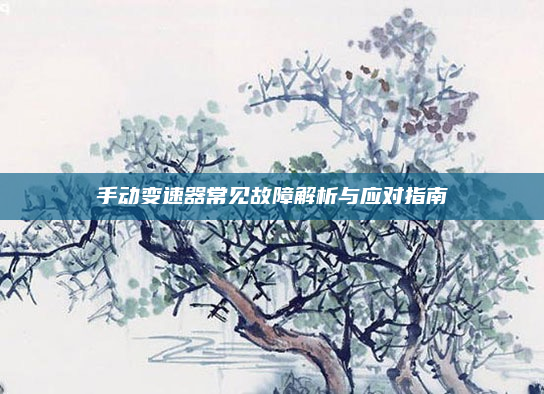 手动变速器常见故障解析与应对指南