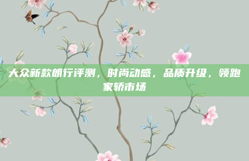 大众新款朗行评测,时尚动感,品质升级,领跑家轿市场
