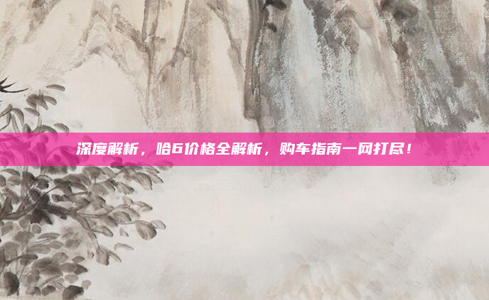 深度解析,哈6价格全解析,购车指南一网打尽!