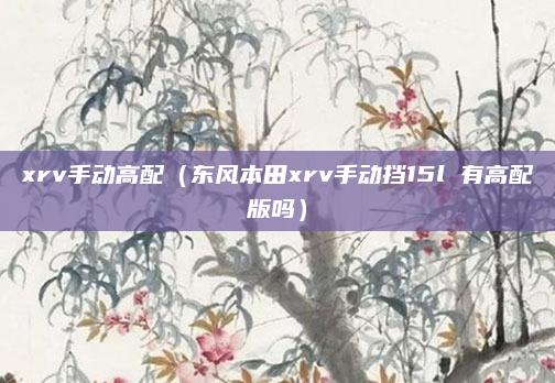 xrv手动高配（东风本田xrv手动挡15l 有高配版吗）