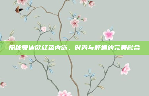 探秘蒙迪欧红色内饰，时尚与舒适的完美融合