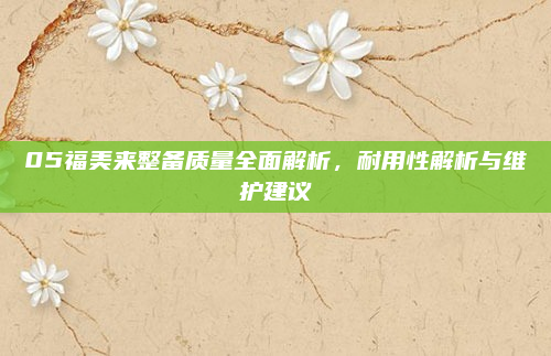 05福美来整备质量全面解析,耐用性解析与维护建议