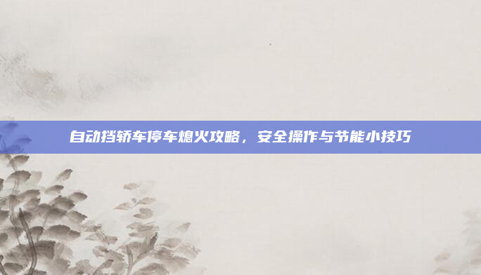 自动挡轿车停车熄火攻略,安全操作与节能小技巧