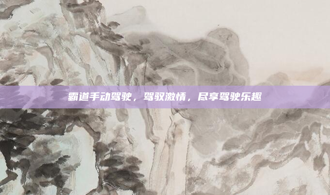 霸道手动驾驶，驾驭激情，尽享驾驶乐趣