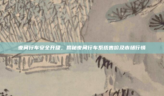 夜间行车安全升级，揭秘夜间行车系统售价及市场行情