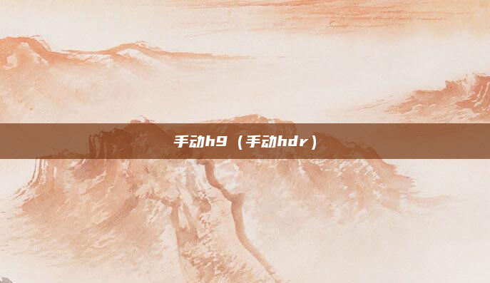 手动h9(手动hdr)
