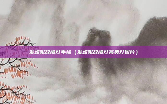 发动机故障灯年检（发动机故障灯亮黄灯图片）