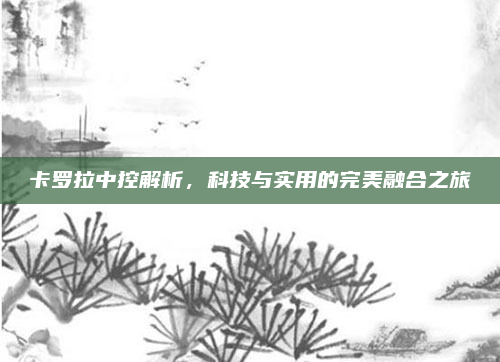 卡罗拉中控解析,科技与实用的完美融合之旅
