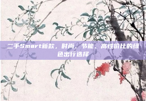二手Smart新款，时尚、节能、高性价比的绿色出行选择