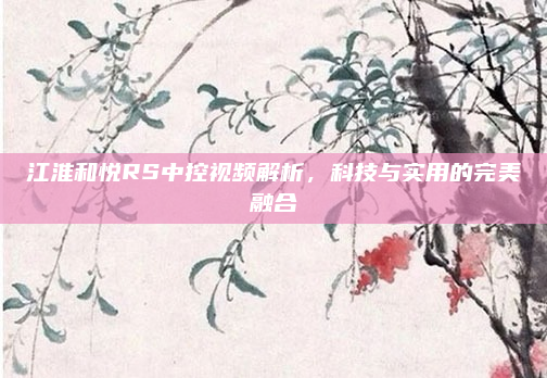 江淮和悦RS中控视频解析,科技与实用的完美融合