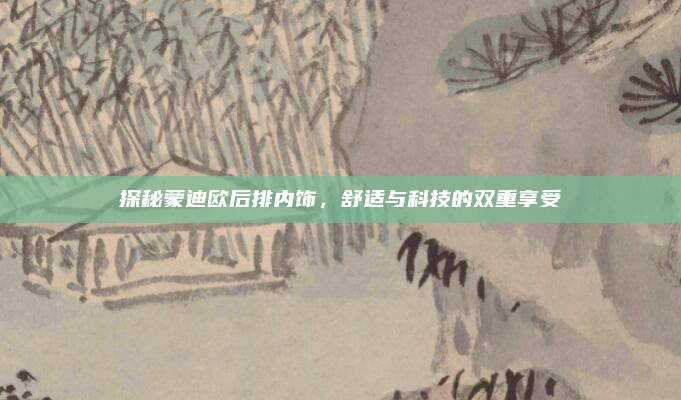 探秘蒙迪欧后排内饰,舒适与科技的双重享受