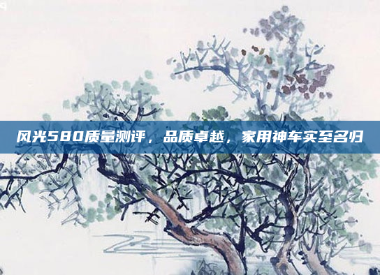风光580质量测评，品质卓越，家用神车实至名归