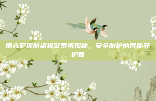 雷克萨斯防盗报警系统揭秘,安全防护的智能守护者
