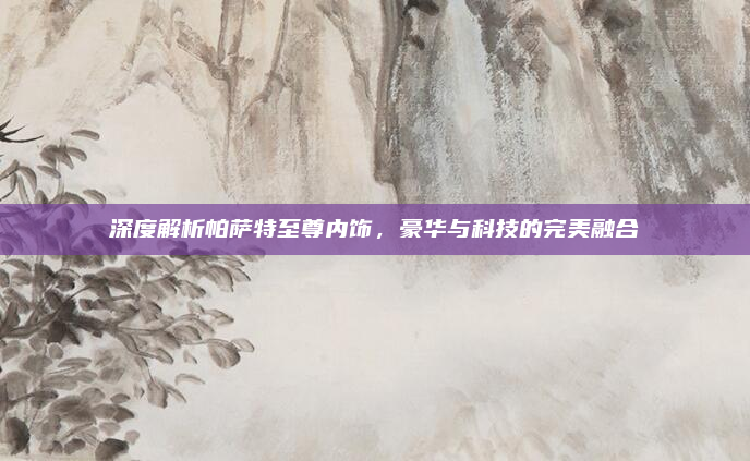 深度解析帕萨特至尊内饰,豪华与科技的完美融合