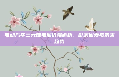 电动汽车三元锂电池价格解析，影响因素与未来趋势