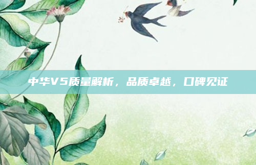 中华V5质量解析,品质卓越,口碑见证