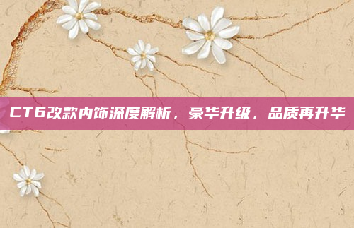 CT6改款内饰深度解析，豪华升级，品质再升华