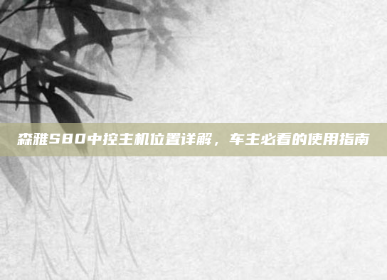 森雅S80中控主机位置详解，车主必看的使用指南