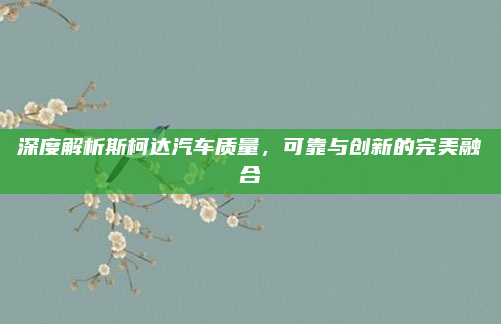 深度解析斯柯达汽车质量,可靠与创新的完美融合