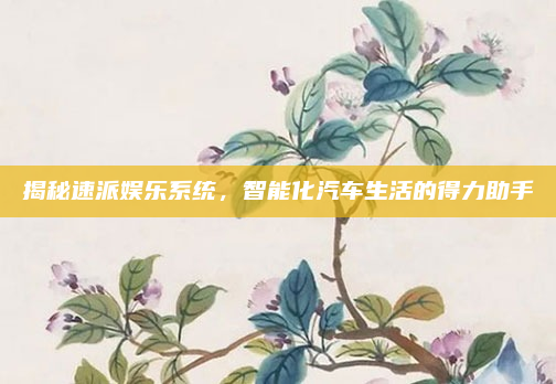 揭秘速派娱乐系统，智能化汽车生活的得力助手