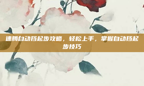 速腾自动挡起步攻略,轻松上手,掌握自动挡起步技巧