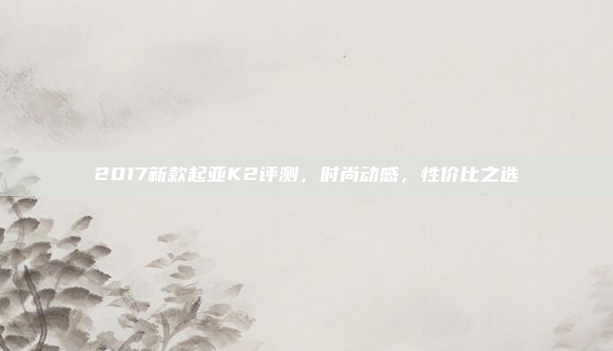 2017新款起亚K2评测,时尚动感,性价比之选