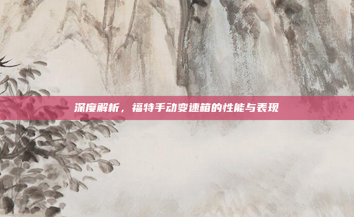 深度解析，福特手动变速箱的性能与表现