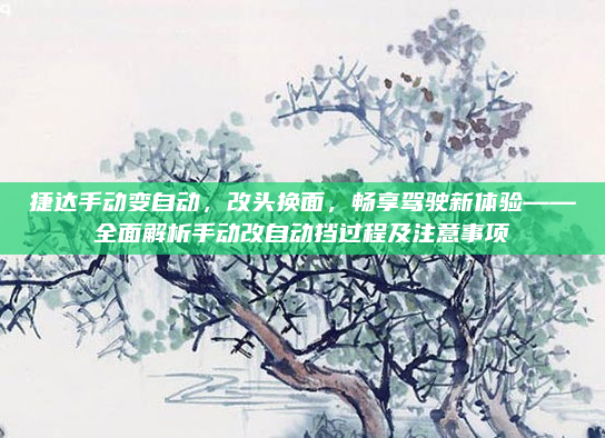 捷达手动变自动,改头换面,畅享驾驶新体验——全面解析手动改自动挡过程及注意事项