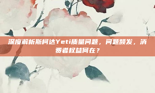 深度解析斯柯达Yeti质量问题，问题频发，消费者权益何在？