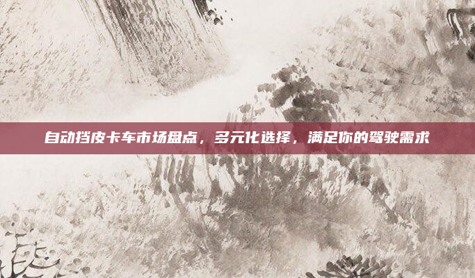 自动挡皮卡车市场盘点,多元化选择,满足你的驾驶需求