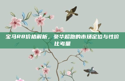 宝马R8价格解析，豪华超跑的市场定位与性价比考量