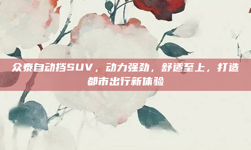 众泰自动挡SUV,动力强劲,舒适至上,打造都市出行新体验